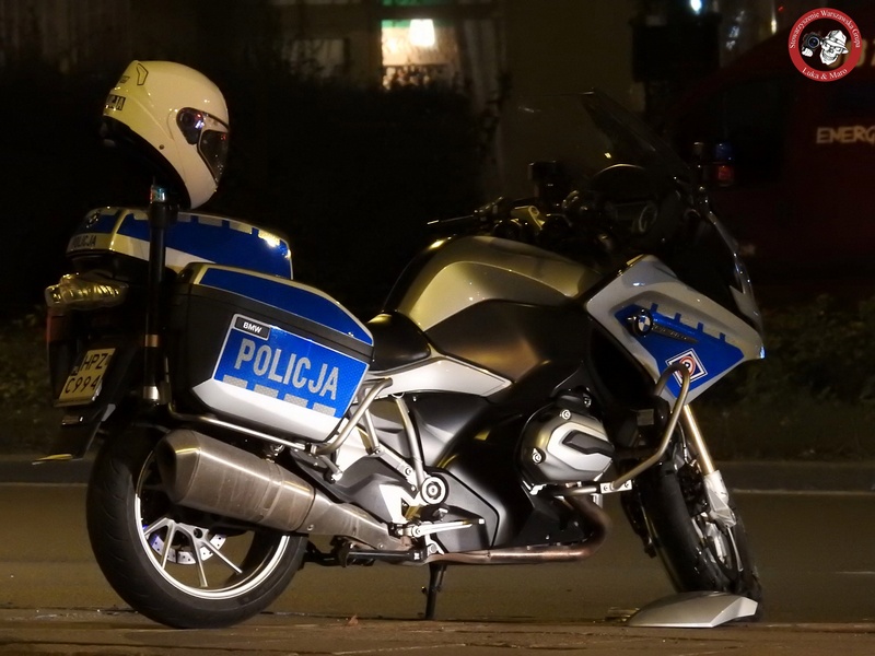 Kolizja z udziałem policyjnego motocykla