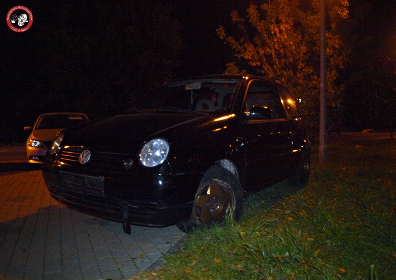 Pruszków: Kierowca Volkswagena wypadł z drogi i skosił drzewko