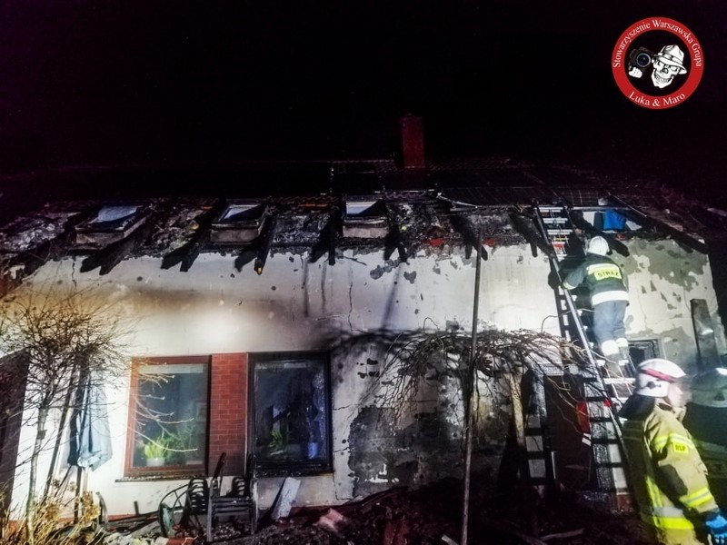 Łazy: Pożar domu jednorodzinnego