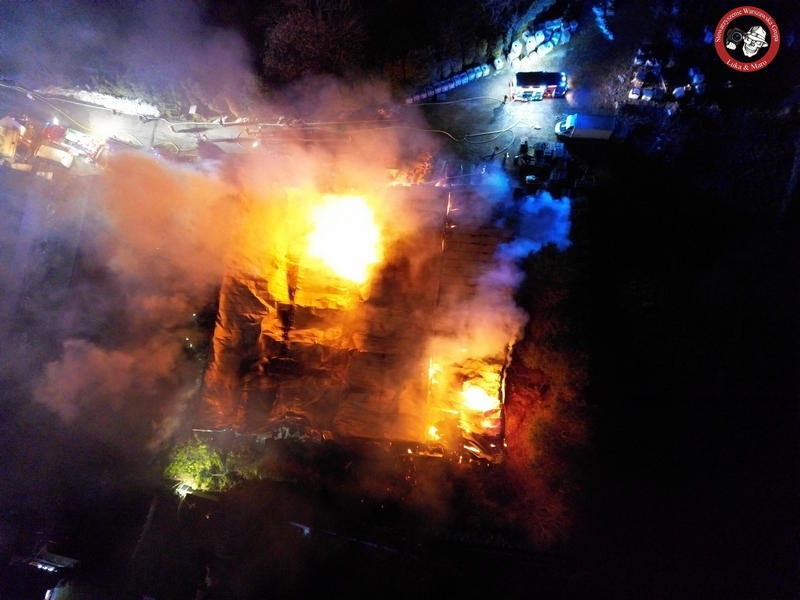 Pożar hali magazynowej w Wieliczce