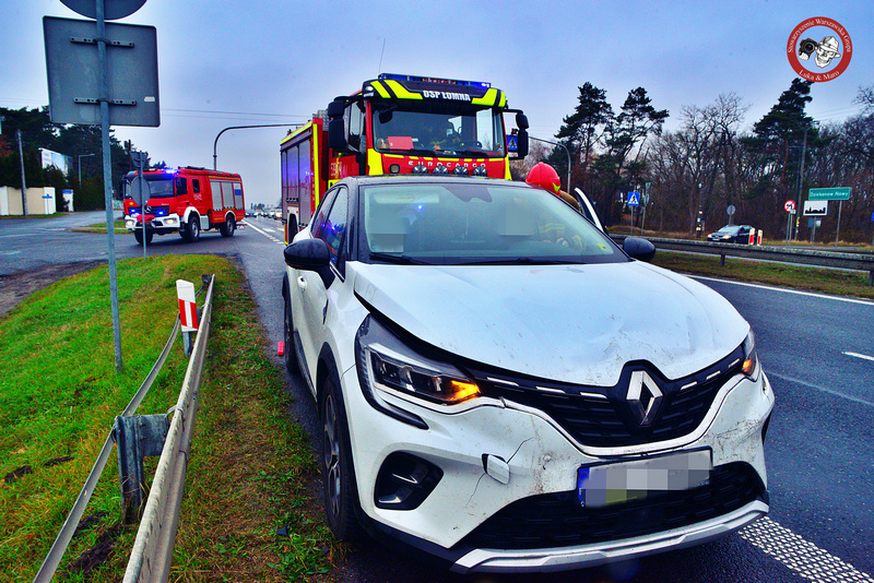 Groźne zderzenie na DK7 w Izabelinie-Dziekanówku. Na szczęście nikt nie ucierpiał