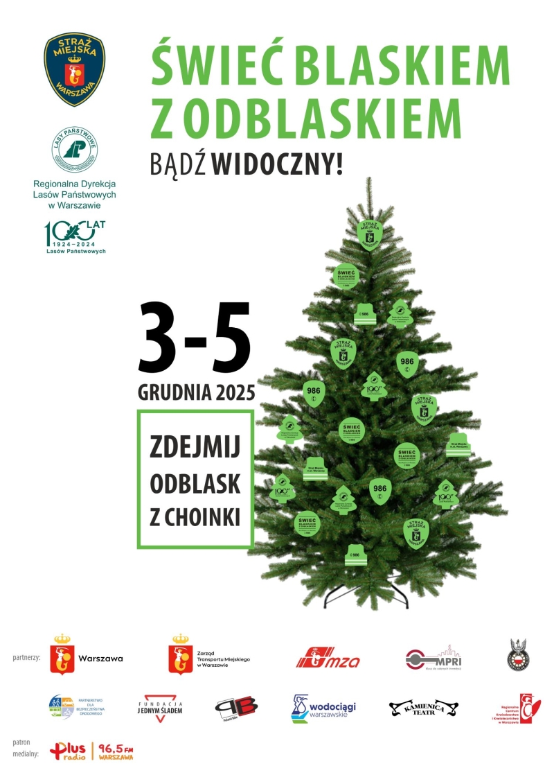 Warszawa rozświetla zimę bezpieczeństwem – start XI edycji akcji „Świeć blaskiem z odblaskiem”