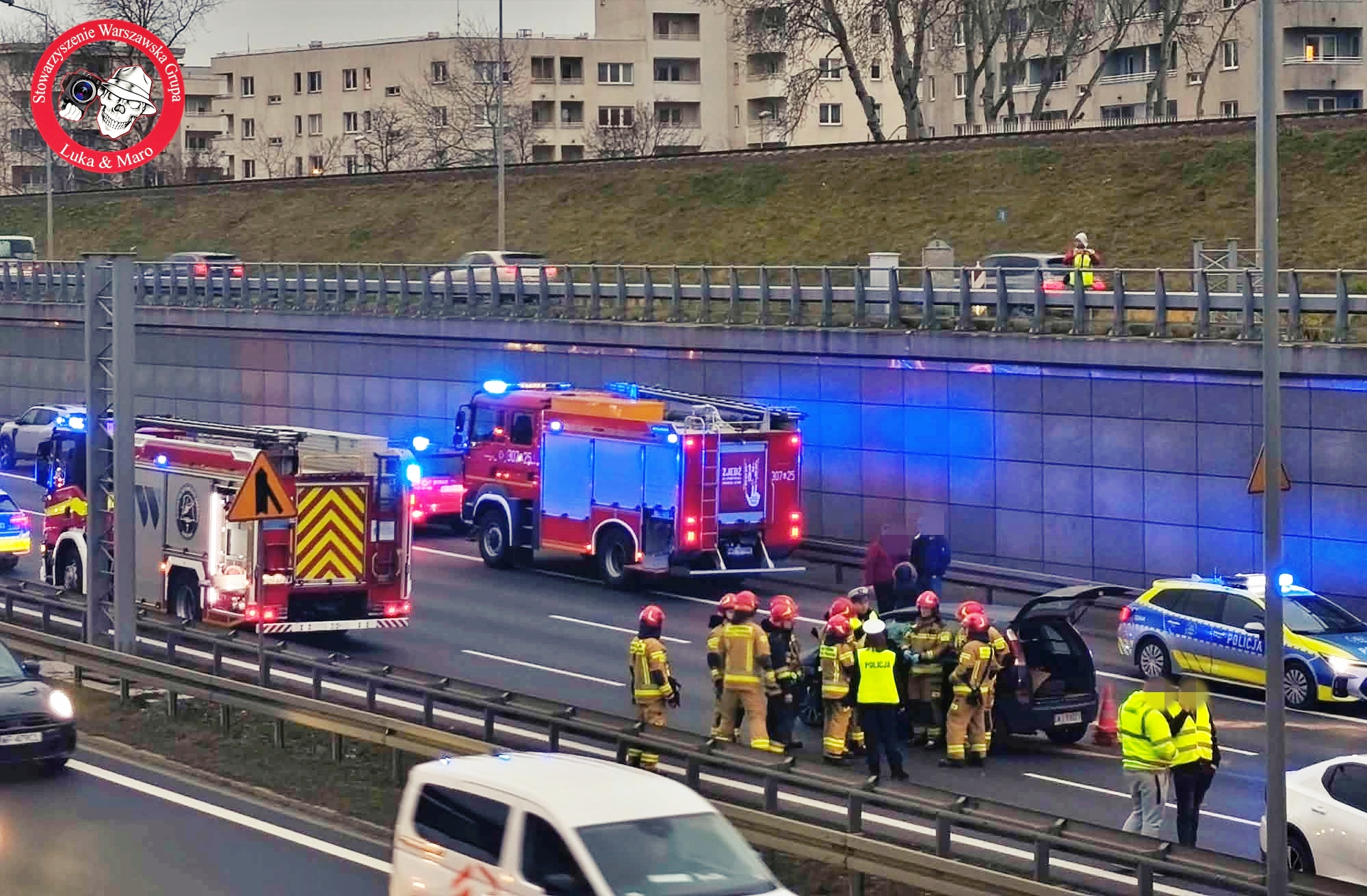 Poważny wypadek na trasie S8. Trasa w kierunku Marek całkowicie zablokowana