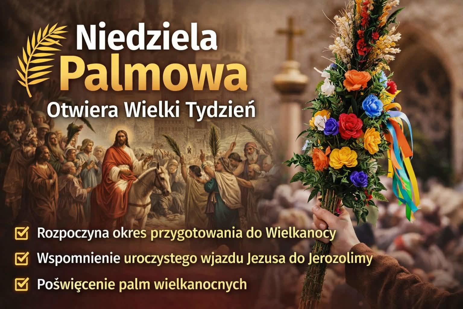 Niedziela Palmowa otwiera Wielki Tydzień. Tradycja, historia i zwyczaje