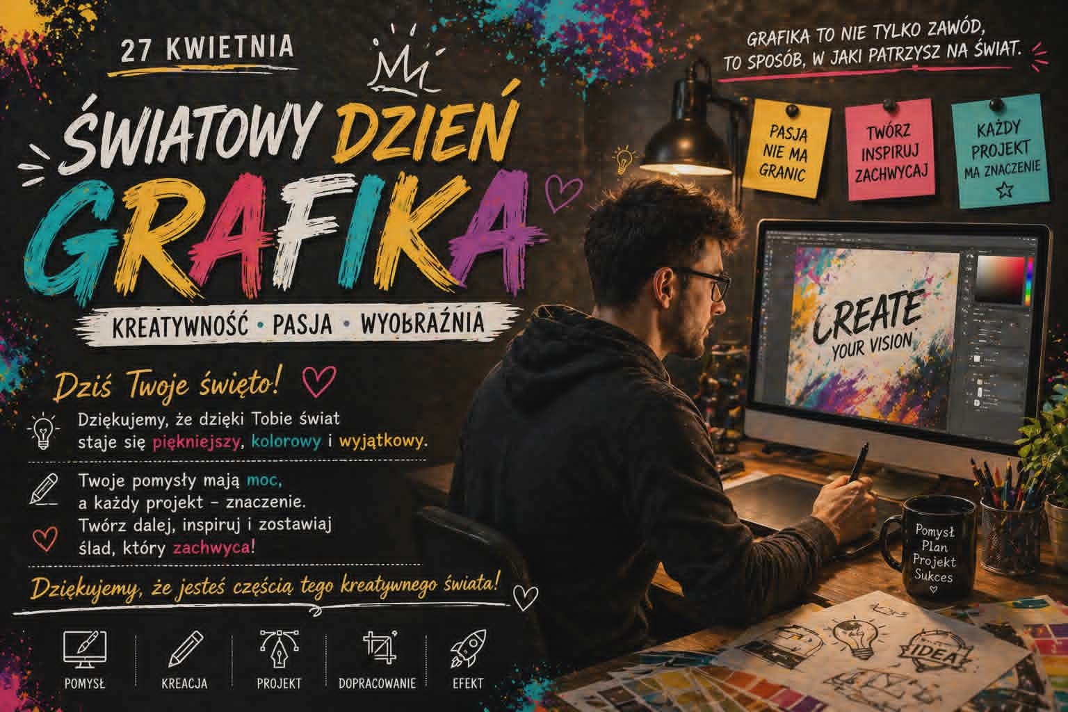 Światowy Dzień Grafika – święto kreatywności i wyobraźni