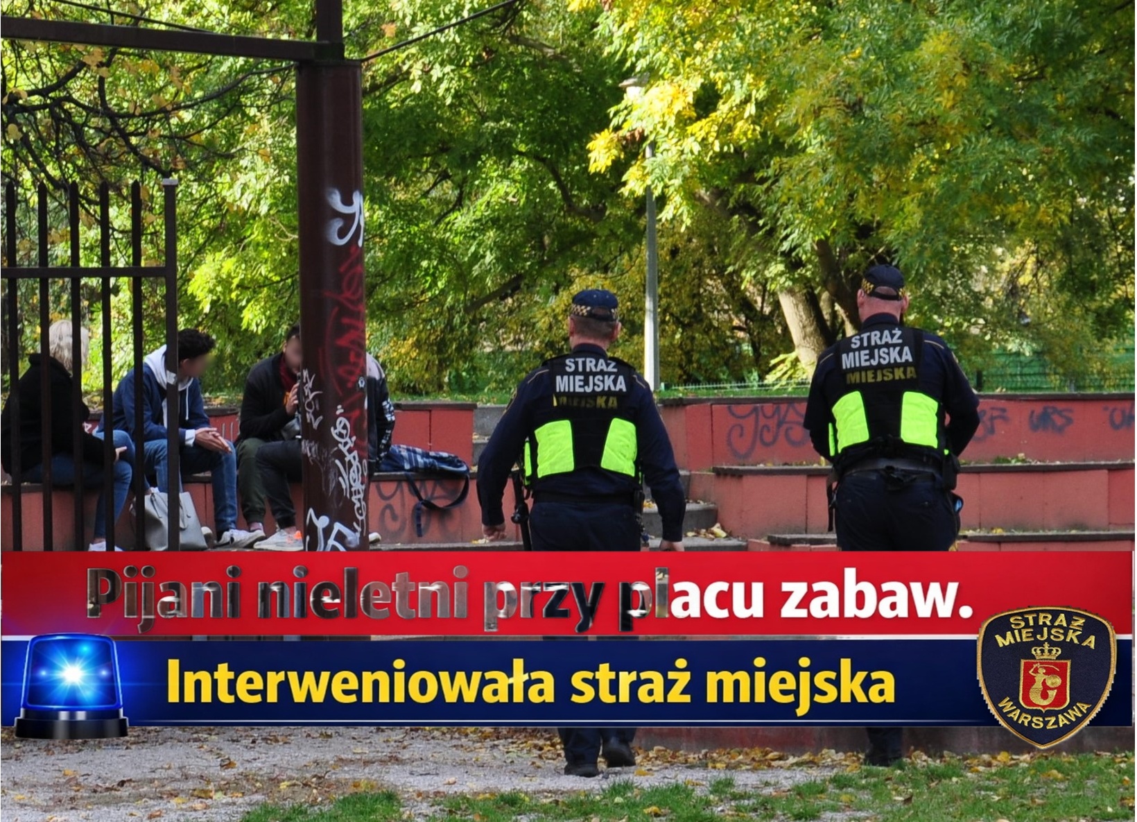 Bemowo: strażnicy miejscy interweniowali wobec pijanych nastolatków