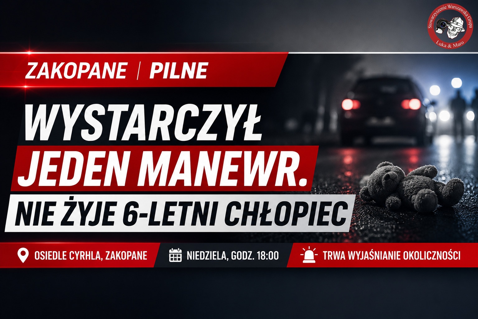 Dramatyczne sceny w Zakopanem. 6-latek zmarł w szpitalu